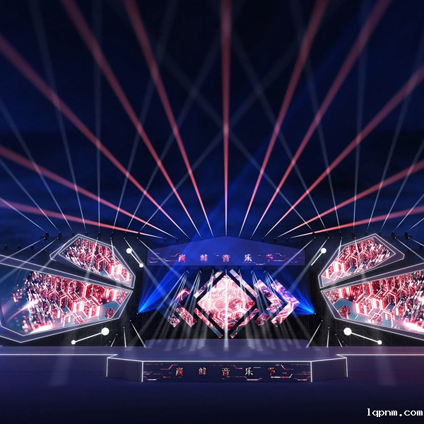 舞台背景的LED显示屏(图1) 舞台背景的LED显示屏(图1)